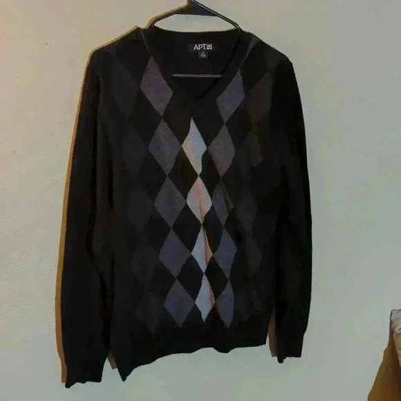 Apt.9 long sleeve shirt, black and gray, large - Picture 2 of 6